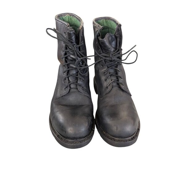 Vintage Waterproof/Insulated Black Leather Men\'s Steel Toe Combat Boot Size 10.5 main image 15